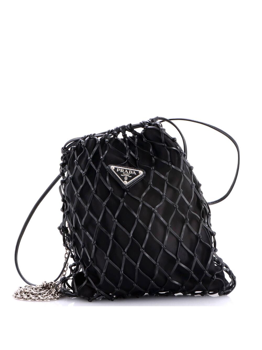 Prada Fishnet Chain Crossbody Bag Woven #301140P13B